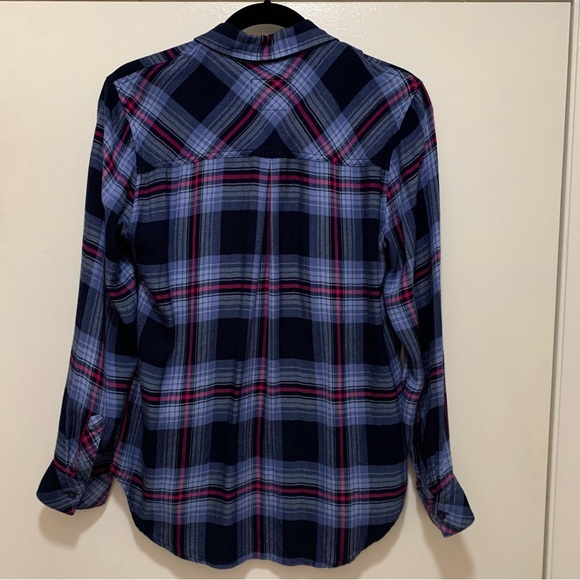 Rails, Hunter dusk plaid LS top, size medium - Picture 2 of 7